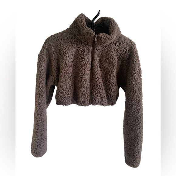 SKIMS Teddy Zip-Up Cropped Jacket | Size XS - Picture 12 of 14